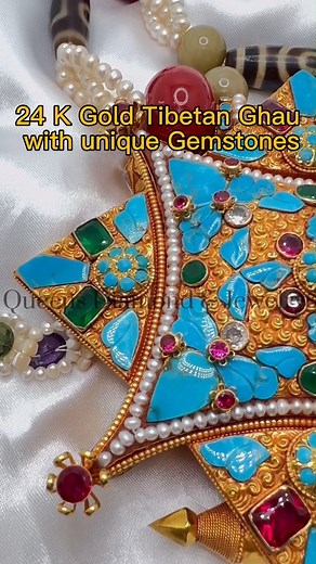 24KT Gold, Handmade Ghau with unique Gemstones and Mala We take orders for customized Tibetan ghau, rings & bands. We ship all over USA. Follow us: Instagram: QueensDiamondandjewelry Facebook: Queensdiamond Tiktok: QueensDiamondandjewelry Website: www.queensdiamond.com #queensdiamondjewelry #queensdiamond #24kt #24ktGold #24ktgoldghau #tibetanghau #nepalihandricraft #nepalihandmade #n#nepalijewelry #handmadeghau | Queens Diamond & Jewelry