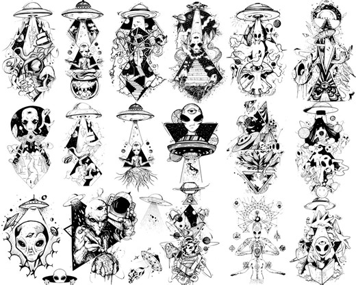 SVG File. 20 UFO Alien Abduction Flying Saucer Little Grey UAP Believe File Mega Pack | Cricut | Vector | Instant Download | Svg Bundle - Etsy Canada