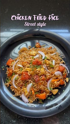 Street Style Chicken Fried Rice Recipe | Easy Chicken Fried Rice at Home #ytshorts#chickenfriedrice