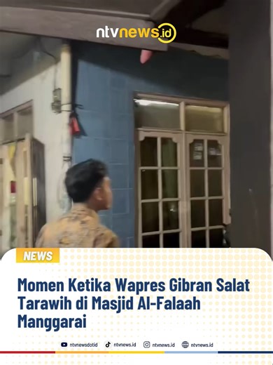 Wakil Presiden Gibran Rakabuming Raka melaksanakan salat Isya, Tarawih, dan Witir pada malam kedua Ramadan 1447 H di Masjid Al-Falaah Manggarai, Kamis (19/02/2026). Ia disambut pengurus yayasan, tokoh agama, dan warga setempat. Setelah salat Isya yang diimami Ustadz Zahrul Bayumi dan mendengarkan ceramah Ustadz Rohmat tentang pentingnya saling memaafkan, Wapres menyampaikan salam dari Prabowo Subianto yang sedang bertugas di luar negeri. Gibran menjelaskan dirinya sengaja memilih masjid di kawas