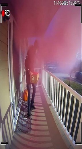 Porch Pirate Caught in Red Dye Explosion! | Security Cam Footage