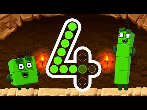 Numberblocks 4 Number Magic Run - Meet the Number Four with Numberblocks | CBeebies Go Explore Game