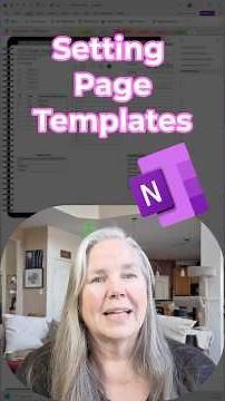 Setting A Page Template in OneNote