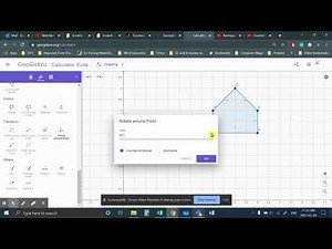 How to rotate shape around point Geogebra