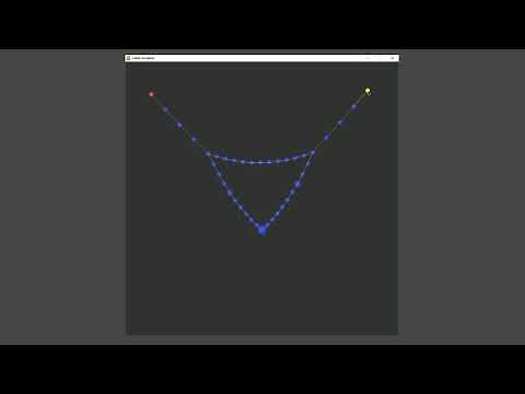 Hanging cable simulation in Python and Pygame
