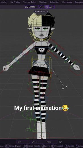 My first animation lol #blender #blenderanimation #characterdesign