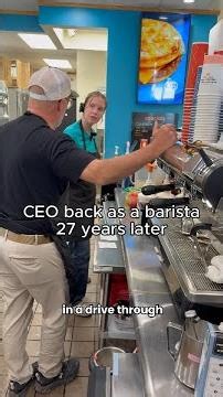 CEO works as a barista
