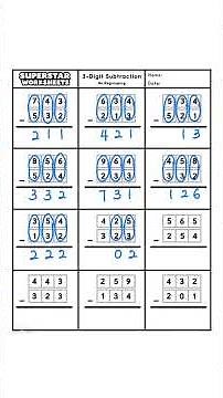 3- Digit Subtraction No Regrouping | 2nd Grade Math ✅💯 #math #subtraction #education #mathforkids