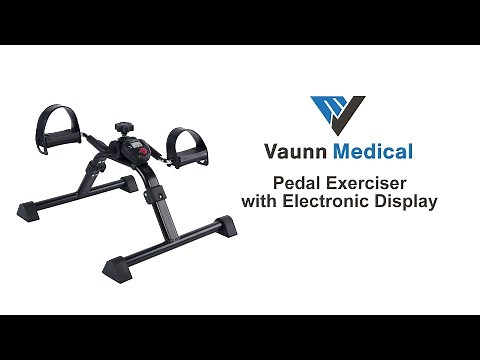 Vaunn Medical Pedal Exerciser with Display for Light Cardio in Legs and Arms