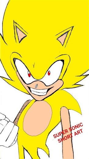 super sonic speed art #sonicthehedgehog #supersonic #drawing #fanart #sonic #shorts