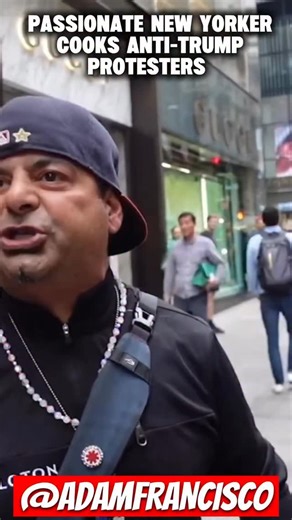69K reactions · 5K comments | Passionate New Yorker COOKS anti-Trump protestors in 2023. I wonder what he thinks about democrat socialist Mamdani most likely becoming the mayor | Adam Francisco | Facebook
