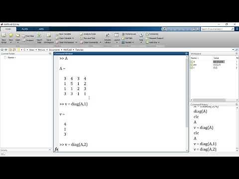 MATLAB 5.3. Arrays - Useful Built in Functions (diag)