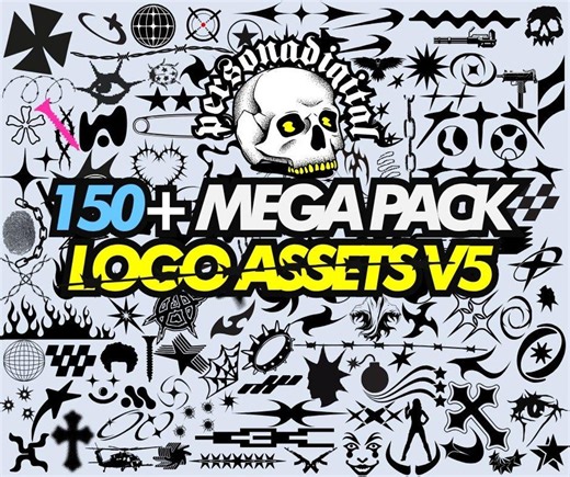 150  File Streetwear Logo Design Asset Pack – JPG, PNG, SVG Files - Etsy