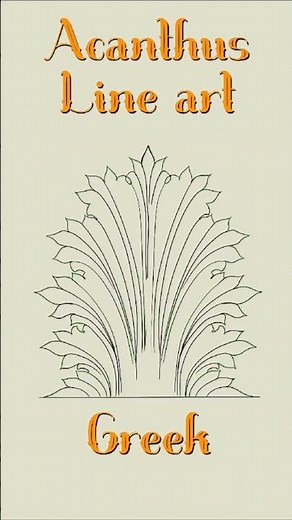 The Secret to Drawing Greek Acanthus Line Art #shorts