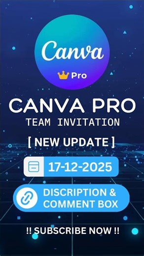 Canva Pro Team Invite Link Today | 17-12-2025 | Canva Pro New Team Updated 2025 !! #canva