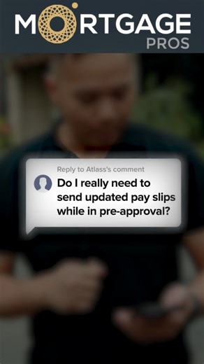 Yes - you really do need to send updated payslips during pre-approval. Pre-approvals usually last around 90 days, and banks need to confirm nothing’s changed. New role, fewer hours, pay shift? That can change your approval. It’s not nosy - it’s risk control. Keep your docs current and your approval solid. #mortgagepros #doctorloan #propertyinvestment #firstproperty #doctor | Mortgage Pros