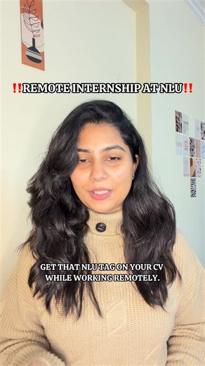 SAUMYA SRIVASTAVA on Instagram: "IPR Internship at NLU (Remote)‼️ (Law, nlu, internship, ipr, remote, viral) #law #nlu #internship #legallylit #viral"