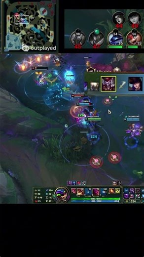 Insane Clone burst middle of enermy #clone #shaco #leagueoflegends