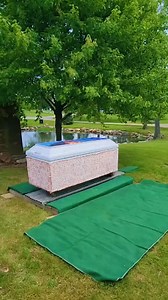 Swinging a Wilbert White Venetian today, for these vaults we use Wilberts Patented Ovation set up that presents the lid toward the family. #Venetian #Wilbertp Way #Wilbertburialvault #burialvault #vaultmen #illianaheadstonecare #cemeterytok #graveyardtok #FYP #cemeterylovers #fy | Austin Edwards