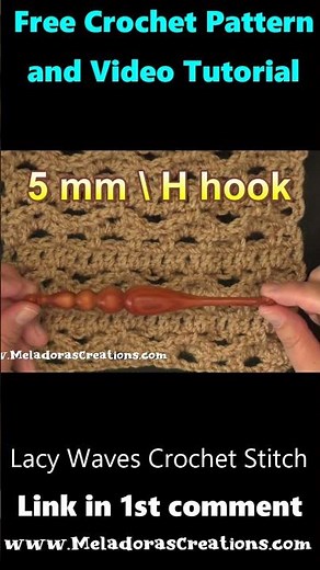 Lacy Waves Crochet Stitch #crochetstitchforblankets #crochetstitch #easycrochetblanket
