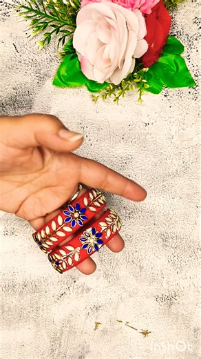 thread bangles making video for beginners/handmade thread bangles #iccr_scholarship #shorts #bangles