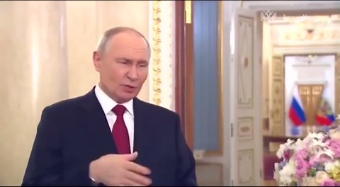 WATCH: Vladimir Putin, 73, suffers coughing fit and struggles to speak in new video