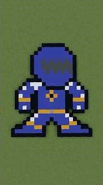 Blue Power Ranger Dino Thunder Pixel Art Speed Build in Minecraft