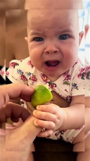 "Baby Tries Lime for the First Time 🍋 | Hilarious Sour Face Reaction!" #funnybaby #viralvideo #cute