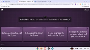 What does it mean for a transformation to be distance preservin... | Filo