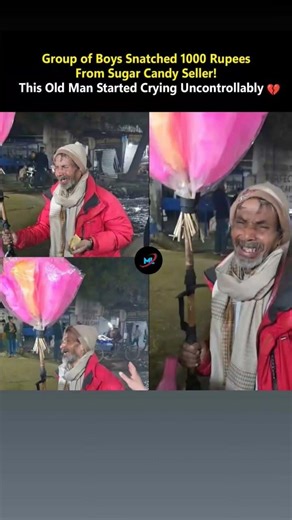 Moved by the video, some people nearby stopped to help and gave him money to support him.#new #video