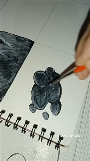 Easy Black Stone 🪨 Painting | Beginner Pebble Art Tutorial |#diy #shorts #art