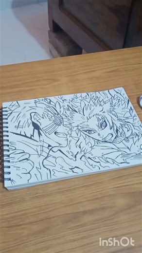 Rengoku and Akaza Last Moment Drawing!👿🔥 (Demon slayer)!#shorts #akaza #rengoku