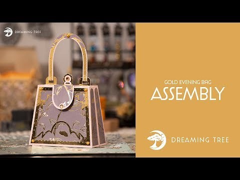 SVG File - Gold Evening Bag - Assembly Tutorial (For Cricut, Silhouette, and ScanNCut)