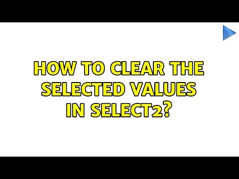 How to clear the selected values in Select2?