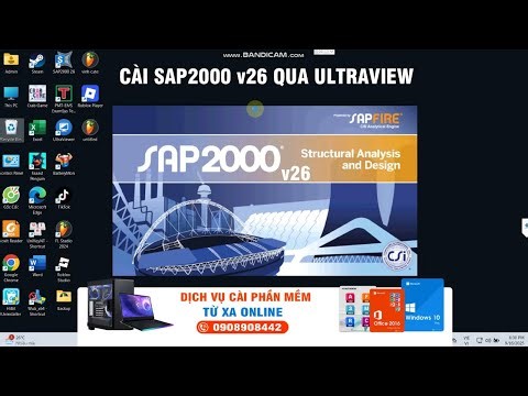 Hỗ Trợ Cài Đặt CSI SAP2000 v26.2 Qua Ultraview - Cài Đặt SAP2000 Từ Xa Online Toàn Quốc