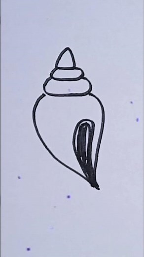 Easy Seashell Drawing 🐚 #SeashellDrawing #ShellSketch #EasyDrawing #DrawingTutorial #HowToDraw