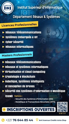 Cybersécurité, cloud, réseaux et IoT : les formations du Groupe ISI