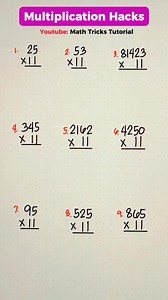 Mind-Blowing Multiplication Tricks That You Need To Know! 😯💭 #MathTricksTutorial | Math Tricks Tutorial