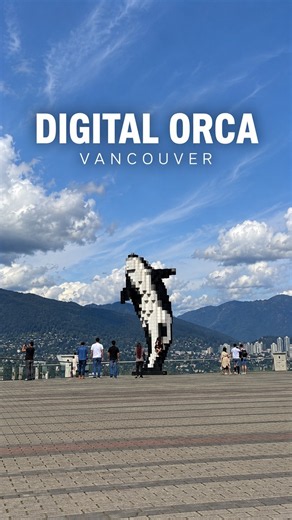 Digital Orca | Vancouver’s Iconic Pixel Art Sculpture #youtubeshorts #youtube