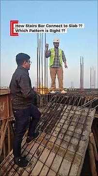 How Stairs Bars Connect to Slab? Best Scissor Pattern Explained | Civil Engineering Tips #civil