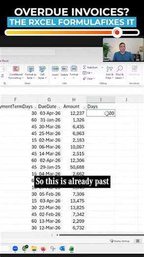 How to Calculate Days Overdue in Excel Using TODAY Function