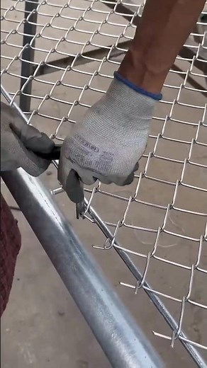 Assembling Galvanized Steel Wire Mesh Panels.
