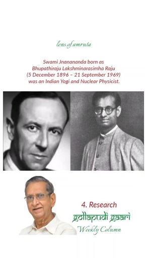 lens.of.amruta on Instagram: "#SwamiJnanananda spent around 10 years in the Himalayas and practised #Yoga and studied Vedic Literature. He took up research in High Tension and X-Ray Physics at Charles University, Prague. He went to Germany in 1927 to deliver religious discourses and to get his religious works printed. His lectures attracted the attention of Prof. Dember at the Dresden University. #GollapudiMaruthiRao #andhrauniversity"