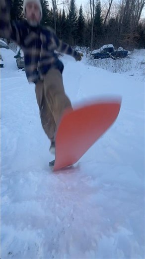 Jibbing a canoe and junk #snowboarding #edit