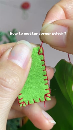 How to Blanket Stitch Perfect Corners 🧵 #blanketstitch #handmade