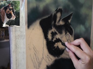 Sharing a short video showing my progress in snippets of real time. This is my girl Morag, she's a colourful girl and her personality matches! Painted as a demo so there is a full tutorial if you fancy having a go at Morag along with me. I've seen some fantastic versions of her pop up. Tutorial at https://www.emmacolbertart.com/tutorials/cats/ along with many other cat tutorials :-D | Emma Colbert Art