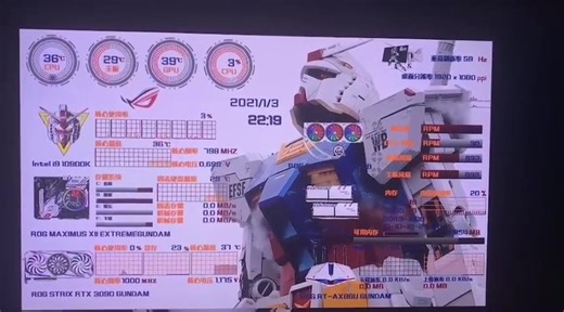 aida64 信息面板主题 华硕 ROG 高达