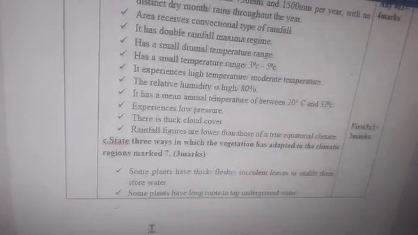 GEOGRAPHY FORM 2 End of year exam