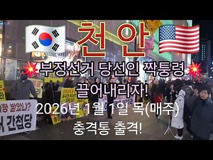 🔥천안🔥 부정선거 당선인 짝퉁령 끌어내리자! 애국자님들 새해 복 많이 받으세요~멸공! #천안