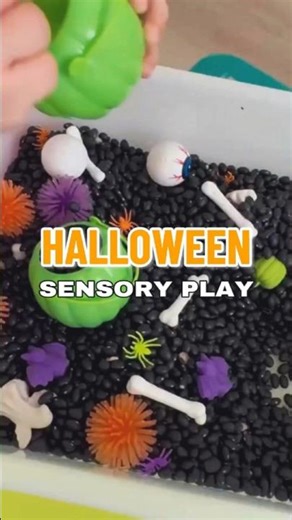 Descubre esta Actividad Sensorial que CALMA a los niños 🎃 Halloween Sensory Bin